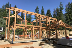 Photo: Traditional timber frame house under construction in Traditional Timber Frame House